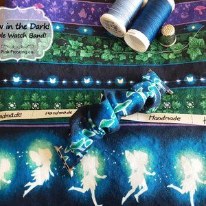 GLOW IN THE DARK Scruchies - Hand sewn! (Hair scrunchie OR Watch Band any type!)